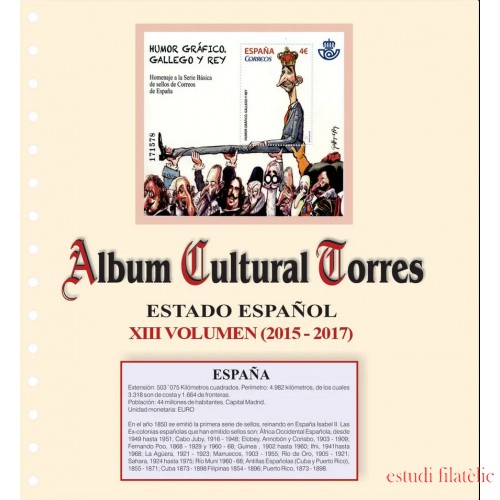 Torres Portada e Índices Estado Español  2015 – 17 Volumen XIII 