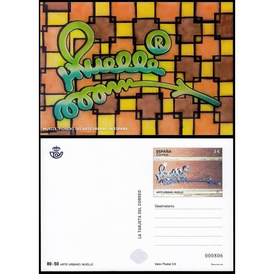 España Tarjetas del Correo y de Iniciativa Privada 167 2022 Arte urbano. Muelle España Tarjetas del Correo y de Iniciativa Privada 167 2022 Arte urbano. Muelle