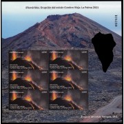 España Spain Minipliego 99 2022 Efemérides. Erupción volcán Cumbre Vieja MNH