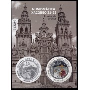 España Spain Prueba de lujo 162 2022 Numismática Xacobeo 21-22 España Spain Prueba de lujo 162 2022 Numismática Xacobeo 21-22