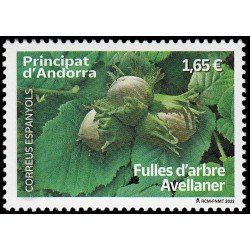 Andorra Española 529 2022 Hojas de árbol. Avellaner MNH Andorra Española 529 2022 Hojas de árbol. Avellaner MNH
