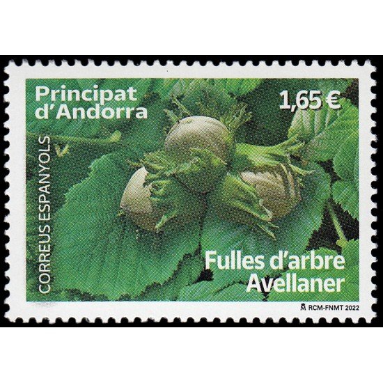 Andorra Española 529 2022 Hojas de árbol. Avellaner MNH Andorra Española 529 2022 Hojas de árbol. Avellaner MNH