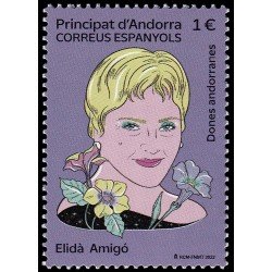 Andorra Española 532 2022 Mujeres andorranas. Elidà Amigó MNH Andorra Española 532 2022 Mujeres andorranas. Elidà Amigó MNH
