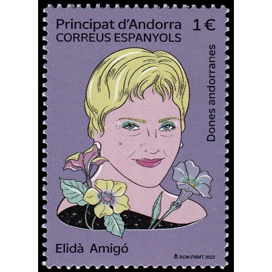 Andorra Española 532 2022 Mujeres andorranas. Elidà Amigó MNH Andorra Española 532 2022 Mujeres andorranas. Elidà Amigó MNH