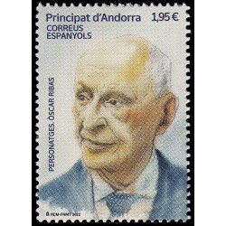 Andorra Española 534 2022 Personajes. Òscar Ribas MNH Andorra Española 534 2022 Personajes. Òscar Ribas MNH