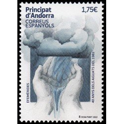 Andorra Española 535 2022 Efemérides. 40 años de los aguaceros de 1982 MNH Andorra Española 535 2022 Efemérides. 40 años de los aguaceros de 1982 MNH
