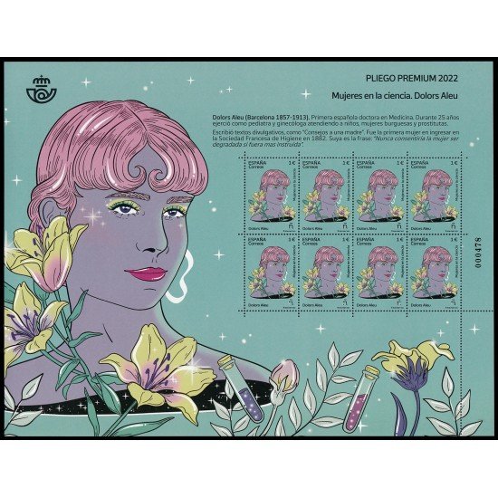 España Pliego Premium 124 2022 Mujeres en la ciencia. Dolors Aleu MNH España Pliego Premium 124 2022 Mujeres en la ciencia. Dolors Aleu MNH