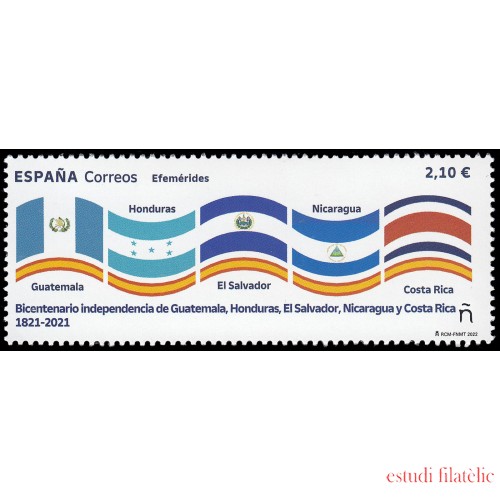 España Spain 5600 2022 Bicentenario Independencia Guatemala, Honduras, El Salvador, Nicaragua y Costa Rica MNH