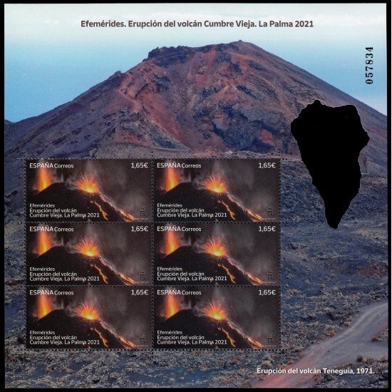 España Spain 5604 2022 Efemérides. Erupción del volcán Cumbre Vieja. La Palma MNH España Spain 5604 2022 Efemérides. Erupción del volcán Cumbre Vieja. La Palma MNH