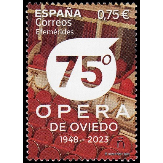 España Spain 5609 2022 Efemérides. 75 Temporada de la Ópera de Oviedo MNH