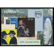 España Spain 5611 2022 América UPAEP. Arte. Collage postal MNH. Tarifa C