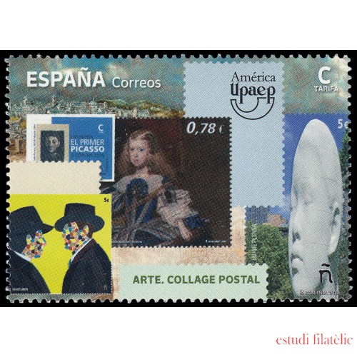 España Spain 5611 2022 América UPAEP. Arte. Collage postal MNH. Tarifa C