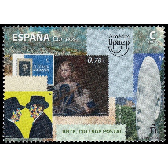 España Spain 5611 2022 América UPAEP. Arte. Collage postal MNH. Tarifa C