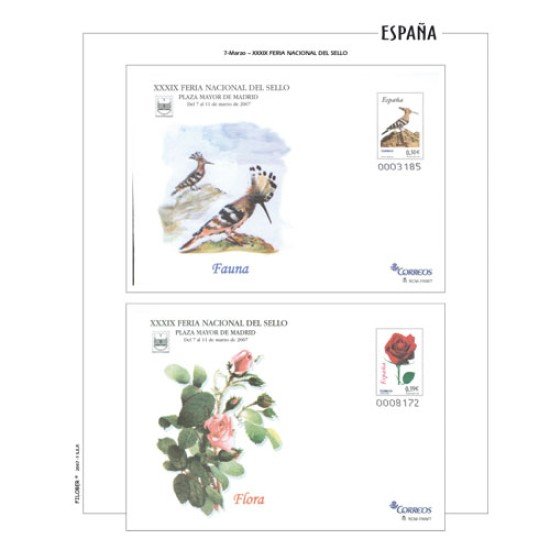 Hojas sellos España Filober color Sobre Entero Postales 2016 sin montar Hojas sellos España Filober color Sobre Entero Postales 2016 sin montar