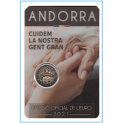 Andorra 2021 Cartera Oficial Coin Card Moneda 2 € conm Gente Mayor 