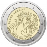 Estonia 2022 2 € euros conmemorativos Ucrania y la Libertad 