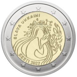 Estonia 2022 2 € euros conmemorativos Ucrania y la Libertad Estonia 2022 2 € euros conmemorativos Ucrania y la Libertad