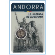 Andorra 2022 Cartera Oficial Coin Card Moneda 2 € conm Carlomagno 