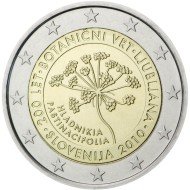 Eslovenia 2010 2 € euros conmemorativos Bicentenario del jardín botánico de Liubliana