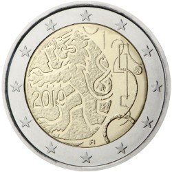 Finlandia 2010 2 € euros conmemorativos 1860 Derecho Emisión Moneda Finlandia 2010 2 € euros conmemorativos 1860 Derecho Emisión Moneda