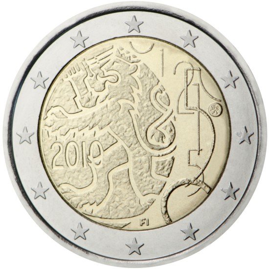 Finlandia 2010 2 € euros conmemorativos 1860 Derecho Emisión Moneda Finlandia 2010 2 € euros conmemorativos 1860 Derecho Emisión Moneda