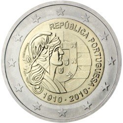 Portugal 2010 2 € euros conmemorativos Cent República Portuguesa Portugal 2010 2 € euros conmemorativos Cent República Portuguesa