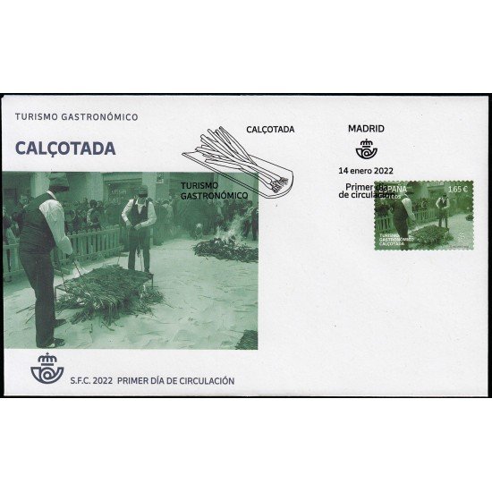 España Spain 5539 2022 Turismo Gastronómico Calçotada SPD Sobre Primer Día España Spain 5539 2022 Turismo Gastronómico Calçotada SPD Sobre Primer Día