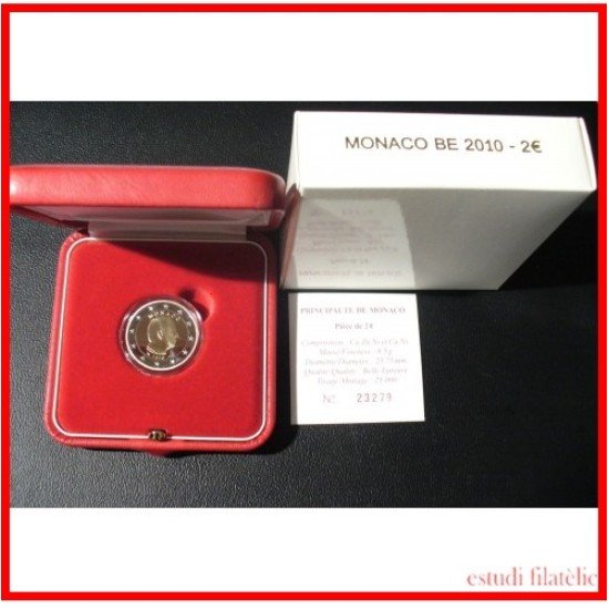 Monaco 2010 Cartera Estuche Oficial Moneda 2 € euros Alberto Proof Monaco 2010 Cartera Estuche Oficial Moneda 2 € euros Alberto Proof