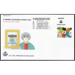España Spain 5545 2022 VIII Concurso Disello Premio Juvenil SPD Sobre Primer Día