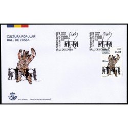 Andorra Española 523 2022 Cultura Popular Ball de l Ossa SPD Sobre Primer Día Andorra Española 523 2022 Cultura Popular Ball de l Ossa SPD Sobre Primer Día