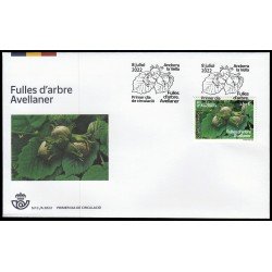 Andorra Española 529 2022 Fulles d Arbre Avellaner SPD Sobre Primer Día Andorra Española 529 2022 Fulles d Arbre Avellaner SPD Sobre Primer Día