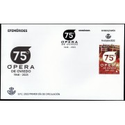 España Spain 5609 2022 Efemérides 75 años Ópera de Oviedo SPD Sobre Primer Día