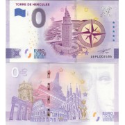 Billete  souvenir de cero euros Torre de Hércules España