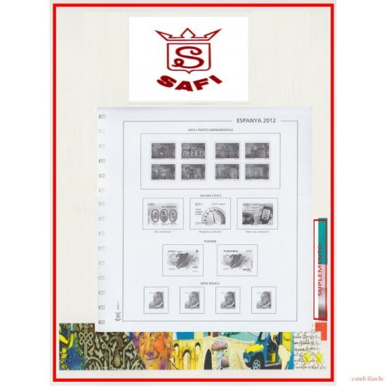 Safi Hojas España 1995 Ilustrado en blanco y negro sin protector Safi Hojas España 1995 Ilustrado en blanco y negro sin protector