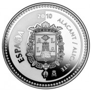 España Spain monedas Euros conmemorativos 2010 capitales de provincia Alicante 5 euros Plata