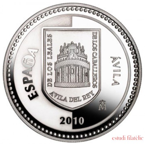 España Spain monedas Euros conmemorativos 2010 Capitales de provincia Avila 5 euros Plata