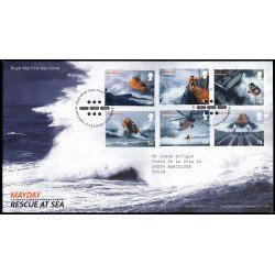 Gran Bretaña 2992/97 2008 SPD FDC Salvamento Marítimo Sobre primer día Gran Bretaña 2992/97 2008 SPD FDC Salvamento Marítimo Sobre primer día