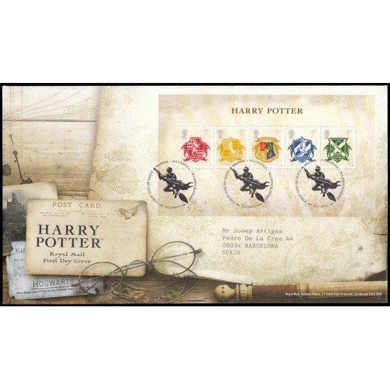 Gran Bretaña HB 49 2007 SPD FDC Literatura Harry Potter Alcester Warwickshire Sobre primer día Gran Bretaña HB 49 2007 SPD FDC Literatura Harry Potter Alcester Warwickshire Sobre primer día
