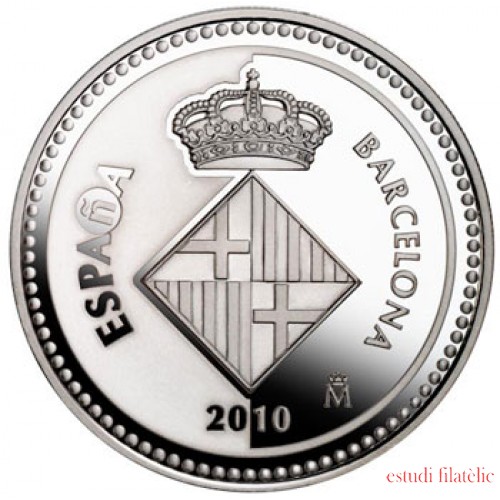 España Spain monedas Euros conmemorativos 2010 Capitales de provincia Barcelona 5 euros Plata