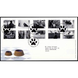 Gran Bretaña 2226/35 2001 SPD FDC Gatos y Perros Sobre primer día Gran Bretaña 2226/35 2001 SPD FDC Gatos y Perros Sobre primer día