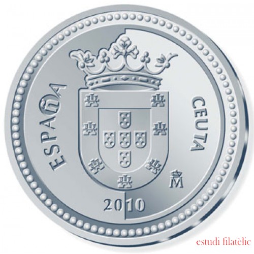 España Spain monedas Euros conmemorativos 2010 Capitales de provincia Ceuta 5 euros Plata