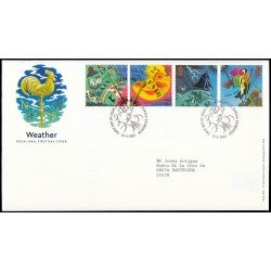 Gran Bretaña 2240/43 2001 SPD FDC El Tiempo Barómetro Sobre primer día Gran Bretaña 2240/43 2001 SPD FDC El Tiempo Barómetro Sobre primer día