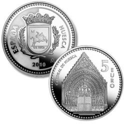 España Spain 2010 5 euros Capitales de provincia Huesca Plata Ag