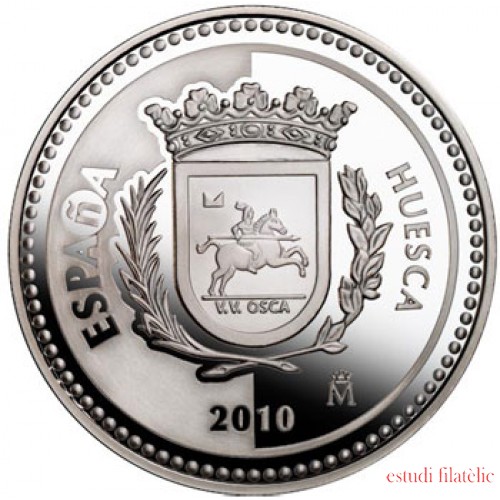 España Spain monedas Euros conmemorativos 2010 Capitales de provincia Huesca 5 euros Plata