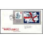 Gran Bretaña HB 17 2002 SPD FDC Copa Mundial de Fútbol Corea del Sur Sobre primer día