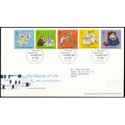 Gran Bretaña 2409/13 2003 SPD FDC El Secreto de la Vida ADN y Genoma Sobre primer día Gran Bretaña 2409/13 2003 SPD FDC El Secreto de la Vida ADN y Genoma Sobre primer día