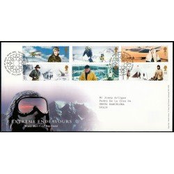 Gran Bretaña 2428/33 2003 SPD FDC Hazañas de Exploradores y Aventureros Sobre primer día Gran Bretaña 2428/33 2003 SPD FDC Hazañas de Exploradores y Aventureros Sobre primer día