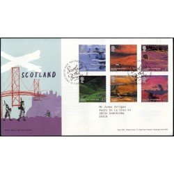 Gran Bretaña 2462/67 2003 SPD FDC Paisajes de Escocia Sobre primer día Gran Bretaña 2462/67 2003 SPD FDC Paisajes de Escocia Sobre primer día