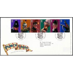Gran Bretaña 2266/71 2001 SPD FDC Teatro de Marionetas Sobre primer día Gran Bretaña 2266/71 2001 SPD FDC Teatro de Marionetas Sobre primer día