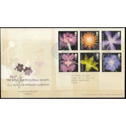 Gran Bretaña 2559/64 2004 SPD FDC Bicentenario Real Sociedad de Horticultura Sobre primer día